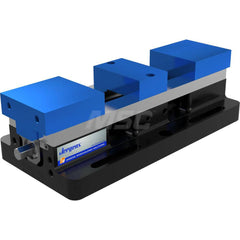 Self-Centering Vise: 4″ Jaw Width Manual, 15″ OAL, 7″ OAW, 4.59″ OAH, 7,200 lbf Max Clamping Force