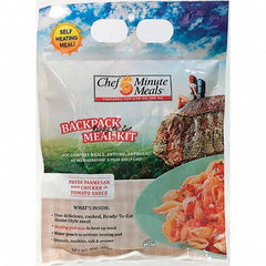 Chef Minute Meals - Emergency Preparedness Supplies Type: Ready-to-Eat Chicken Parm Meal Contents/Features: Heater Pad & Activator Solution; Cutlery Kit w/Utensils, Salt & Pepper Packets; 9-oz Entr e - Exact Industrial Supply