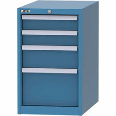 LISTA - 4 Drawer, 45 Compartment Bright Blue Steel Modular Storage Cabinet - Exact Industrial Supply