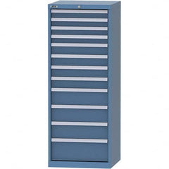 LISTA - 12 Drawer, 84 Compartment Bright Blue Steel Modular Storage Cabinet - Exact Industrial Supply