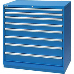 LISTA - 8 Drawer, 117 Compartment Bright Blue Steel Modular Storage Cabinet - Exact Industrial Supply