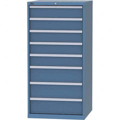 LISTA - 8 Drawer, 45 Compartment Bright Blue Steel Modular Storage Cabinet - Exact Industrial Supply