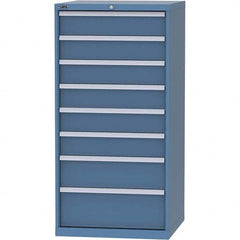 LISTA - 8 Drawer, 45 Compartment Bright Blue Steel Modular Storage Cabinet - Exact Industrial Supply