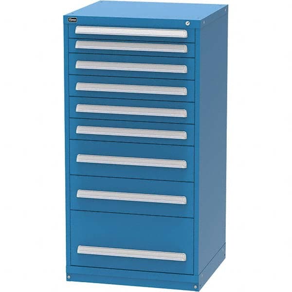 Modular Steel Storage Cabinet: 30″ Wide, 27.7969″ Deep, 59″ High 440 lb Capacity, 9 Drawer