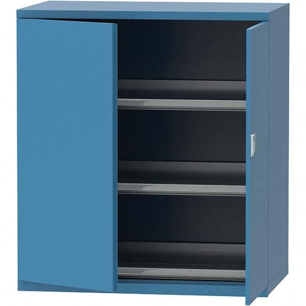 LISTA - 99 Compartment Bright Blue Steel Modular Storage Cabinet - Exact Industrial Supply