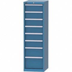 LISTA - 8 Drawer, 216 Compartment Bright Blue Steel Modular Storage Cabinet - Exact Industrial Supply