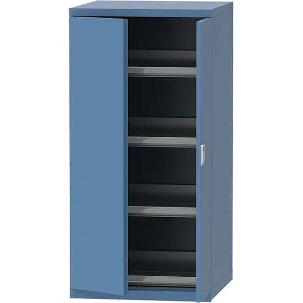 LISTA - 45 Compartment Bright Blue Steel Modular Storage Cabinet - Exact Industrial Supply