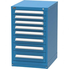 Vidmar - 8 Drawer, 45 Compartment Bright Blue Steel Modular Storage Cabinet - Exact Industrial Supply