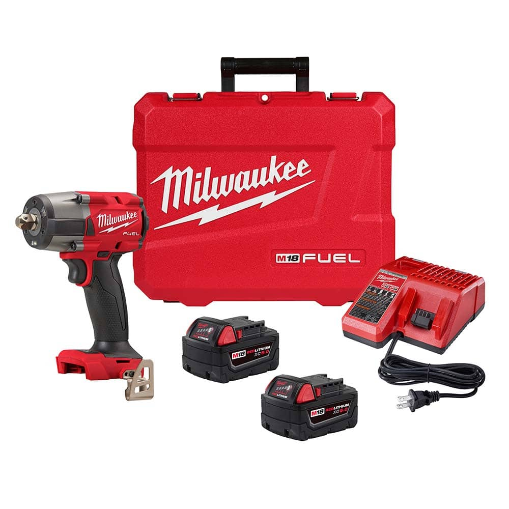 Milwaukee Tool - Cordless Impact Wrenches & Ratchets Voltage: 18.00 Drive Size (Inch): 1/2 - Exact Industrial Supply