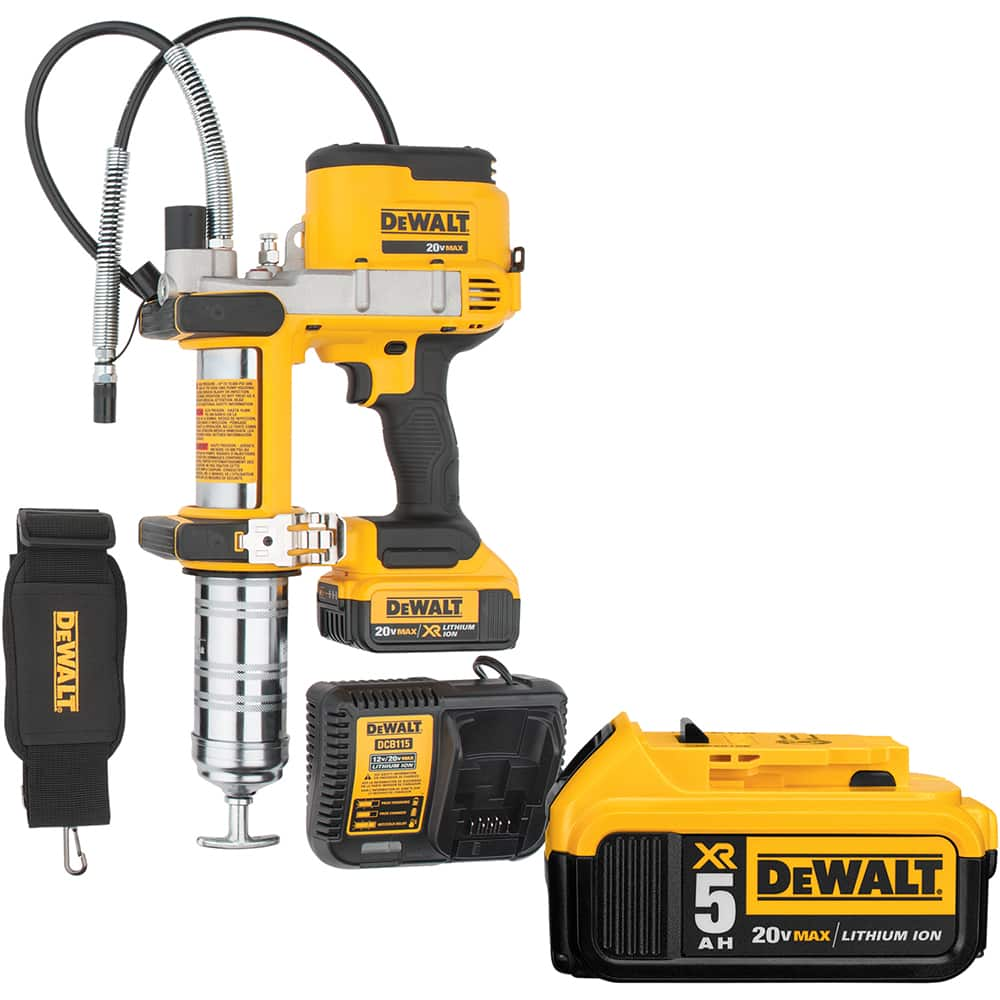 DeWALT - Grease Guns Type: Battery Operationed Grease Gun Capacity (oz.): 16 - Exact Industrial Supply