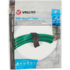 Velcro Brand - Cable Ties; Cable Tie Type: Reusable Cable Tie ; Material: Hook and Loop ; Color: White ; Overall Length (Feet): 15 ; Overall Length (Decimal Inch): 180.00000 ; Maximum Bundle Diameter (Inch): 0.75 - Exact Industrial Supply