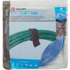 Velcro Brand - Cable Ties; Cable Tie Type: Reusable Cable Tie ; Material: Hook and Loop ; Color: Blue ; Overall Length (Feet): 75 ; Overall Length (Decimal Inch): 300.00000 ; Maximum Bundle Diameter (Inch): 1 - Exact Industrial Supply
