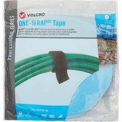 Velcro Brand - Cable Ties; Cable Tie Type: Reusable Cable Tie ; Material: Hook and Loop ; Color: Fiber Optic Teal ; Overall Length (Feet): 75 ; Overall Length (Decimal Inch): 300.00000 ; Maximum Bundle Diameter (Inch): 1 - Exact Industrial Supply
