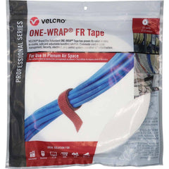 Velcro Brand - Cable Ties; Cable Tie Type: Reusable Cable Tie ; Material: Hook and Loop ; Color: FR White ; Overall Length (Feet): 75 ; Overall Length (Decimal Inch): 300.00000 ; Maximum Bundle Diameter (Inch): 0.75 - Exact Industrial Supply
