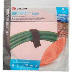 Velcro Brand - Cable Ties; Cable Tie Type: Reusable Cable Tie ; Material: Hook and Loop ; Color: Orange ; Overall Length (Feet): 75 ; Overall Length (Decimal Inch): 300.00000 ; Maximum Bundle Diameter (Inch): 0.75 - Exact Industrial Supply