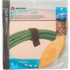 Velcro Brand - Cable Ties; Cable Tie Type: Reusable Cable Tie ; Material: Hook and Loop ; Color: Yellow ; Overall Length (Feet): 75 ; Overall Length (Decimal Inch): 300.00000 ; Maximum Bundle Diameter (Inch): 1 - Exact Industrial Supply