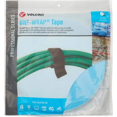 Velcro Brand - Cable Ties; Cable Tie Type: Reusable Cable Tie ; Material: Hook and Loop ; Color: Fiber Optic Teal ; Overall Length (Feet): 75 ; Overall Length (Decimal Inch): 300.00000 ; Maximum Bundle Diameter (Inch): 0.75 - Exact Industrial Supply