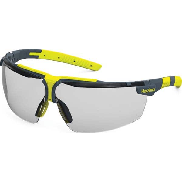 Safety Glasses; Type: Safety; Frame Style: Frameless; Lens Coating: Anti-Fog; Scratch Resistant; Frame Color: Charcoal; Lens Color: Gray; Lens Material: Polycarbonate; Size: Universal; Glasses Style: Single; Temple Color: Gray; Adjustable Temples: Adjusta