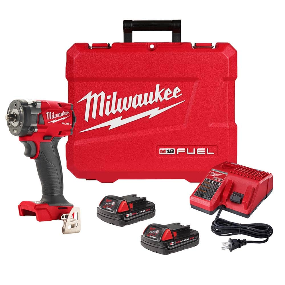 Milwaukee Tool - Cordless Impact Wrenches & Ratchets Voltage: 18.00 Drive Size (Inch): 3/8 - Exact Industrial Supply