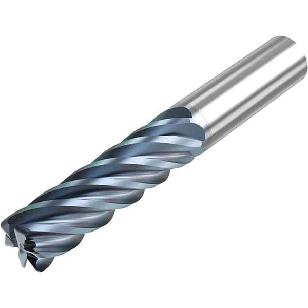 Niagara Cutter - 1" Diam 6 Flute Solid Carbide 0.06" Corner Radius End Mill - Exact Industrial Supply