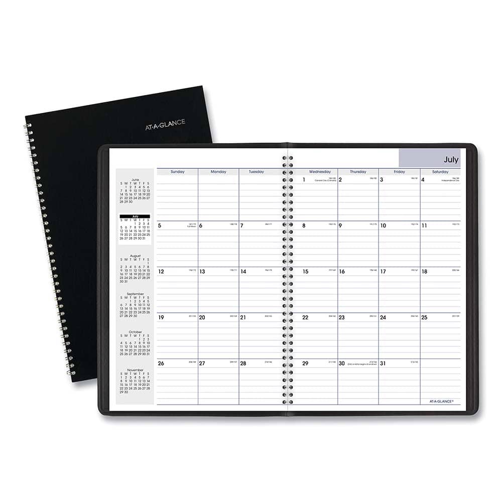Appointment Book: 16 Sheets, Planner Ruled Black Cover
