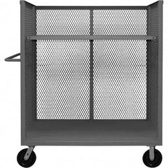 Durham - 3,000 Lb Capacity 1-Shelf 3-Sided Mesh Truck - Exact Industrial Supply