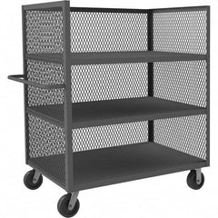 Durham - 3,000 Lb Capacity 3-Shelf 3-Sided Mesh Truck - Exact Industrial Supply