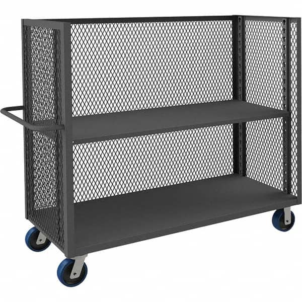 Durham - 3,600 Lb Capacity 1-Shelf 3-Sided Mesh Truck - Exact Industrial Supply