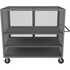 Durham - 2,000 Lb Capacity 3-Shelf Security Mesh Truck - Exact Industrial Supply