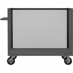 Durham - 2,000 Lb Capacity 1-Shelf 3-Sided Mesh Truck - Exact Industrial Supply