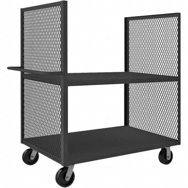 Durham - 2,000 Lb Capacity 2-Shelf 2-Sided Mesh Truck - Exact Industrial Supply