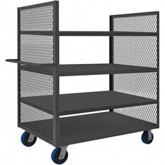 Durham - 2,000 Lb Capacity 4-Shelf 2-Sided Mesh Truck - Exact Industrial Supply