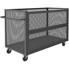 Durham - 1,400 Lb Capacity 1-Shelf 3-Sided Mesh Truck - Exact Industrial Supply