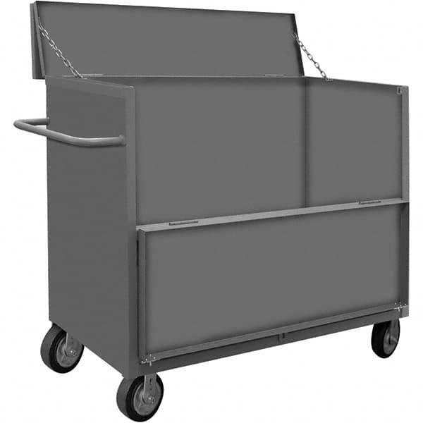 Durham - 2,000 Lb Capacity 1-Shelf 3-Sided Solid Truck - Exact Industrial Supply