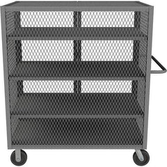 Durham - 2,000 Lb Capacity 4-Shelf Security Mesh Truck - Exact Industrial Supply