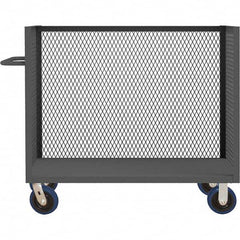 Durham - 3,600 Lb Capacity 1-Shelf 3-Sided Mesh Truck - Exact Industrial Supply