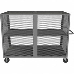 Durham - 2,000 Lb Capacity 2-Shelf Security Mesh Truck - Exact Industrial Supply