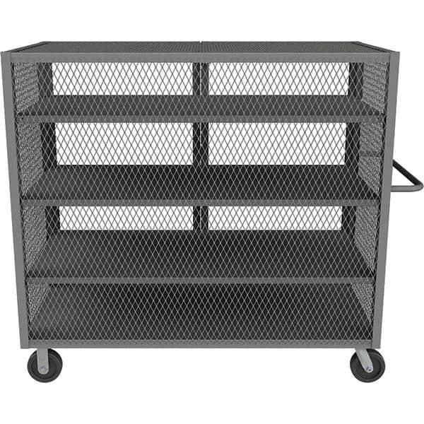 Durham - 2,000 Lb Capacity 4-Shelf Security Mesh Truck - Exact Industrial Supply