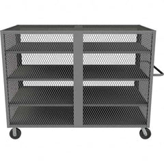 Durham - 2,000 Lb Capacity 4-Shelf Security Mesh Truck - Exact Industrial Supply