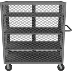 Durham - 2,000 Lb Capacity 4-Shelf Security Mesh Truck - Exact Industrial Supply