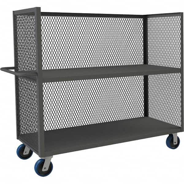 Durham - 3,600 Lb Capacity 2-Shelf 3-Sided Mesh Truck - Exact Industrial Supply