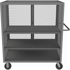 Durham - 2,000 Lb Capacity 3-Shelf Security Mesh Truck - Exact Industrial Supply