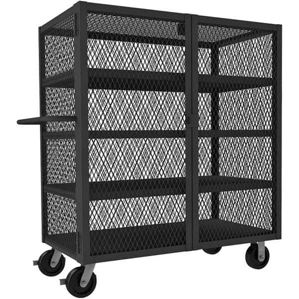 Durham - 2,000 Lb Capacity 4-Shelf Security Mesh Truck - Exact Industrial Supply