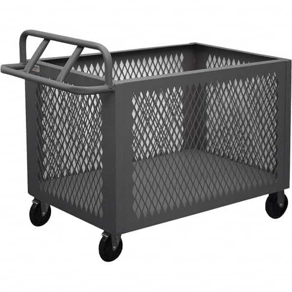 Durham - 1,400 Lb Capacity 1-Shelf 4-Sided Mesh Box Truck - Exact Industrial Supply