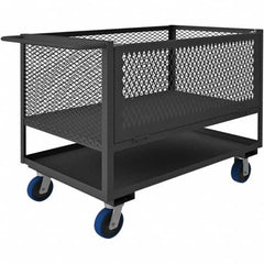 Durham - 2,000 Lb Capacity 2-Shelf 4-Sided Mesh Box Truck - Exact Industrial Supply