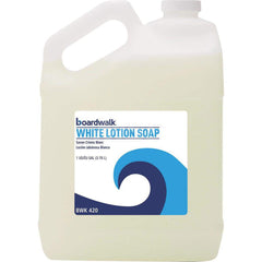 Soap: 1 gal Bottle Liquid, White, Floral Scent