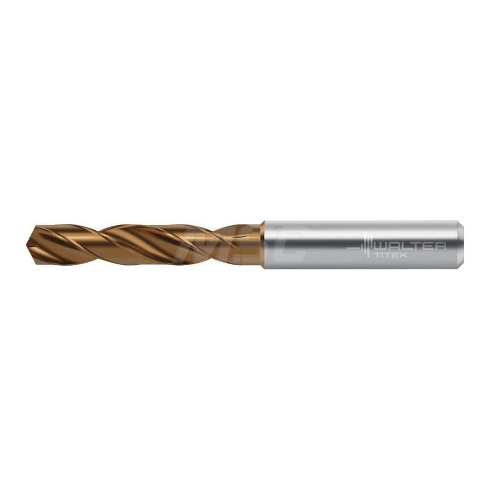 Screw Machine Length Drill Bit: 0.5079″ Dia, 140 °, Solid Carbide Coated, Right Hand Cut, Spiral Flute, Straight-Cylindrical Shank, Series DC160