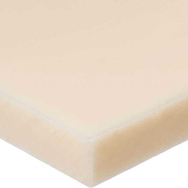 Plastic Sheet: Nylon 6/6, 1″ Thick, Off-White, 10,000 psi Tensile Strength Rockwell M-85