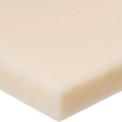 Plastic Sheet: Nylon 6/6, 1″ Thick, Off-White, 10,000 psi Tensile Strength Rockwell M-85