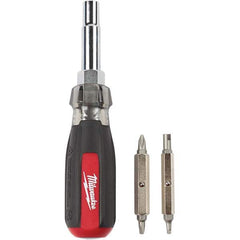 Milwaukee Tool - Bit Screwdrivers Type: Multi-Bit Screwdriver Tip Type: Phillips ; Square; Slotted - Exact Industrial Supply